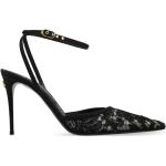 Escarpins de créateur Dolce & Gabbana Dolce noirs à logo en cuir en cuir Pointure 40 pour femme 