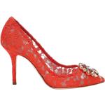 Escarpins de créateur Dolce & Gabbana Dolce rouges en tissu en cuir Pointure 41 pour femme 