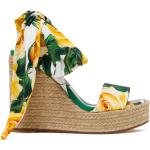 Sandales de créateur Dolce & Gabbana Dolce jaunes en cuir en cuir Pointure 40 