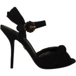 Sandales à talons de créateur Dolce & Gabbana Dolce noires Pointure 39 pour femme 