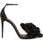 Sandales à talons de créateur Dolce & Gabbana Dolce noires à talons aiguilles Pointure 38 avec un talon de plus de 9cm pour femme 
