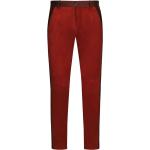 Pantalons en soie de créateur Dolce & Gabbana Dolce marron à rayures en daim Taille 3 XL W44 pour homme 