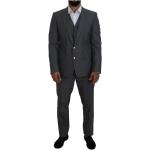 Gilets de costume de créateur Dolce & Gabbana Dolce gris Taille 3 XL 