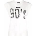 T-shirts à imprimés de créateur Dolce & Gabbana Dolce blancs en jersey à manches courtes à col rond pour femme 