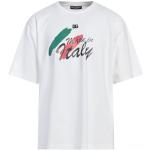 T-shirts à imprimés de créateur Dolce & Gabbana Dolce blancs en jersey à manches courtes à col rond Taille XXL pour homme 