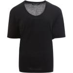 T-shirts de créateur Dolce & Gabbana Dolce noirs en laine à manches courtes 