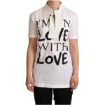 T-shirts basiques de créateur Dolce & Gabbana Dolce blancs Taille XS look fashion pour femme 