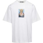 T-shirts de créateur Dolce & Gabbana Dolce blancs en coton Madonna Taille XL 