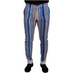 Pantalons slim de créateur Dolce & Gabbana Dolce multicolores à rayures Taille XXL look fashion pour homme 