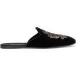 Chaussures de créateur Dolce & Gabbana Dolce noires en velours en cuir à bouts ronds Pointure 41 pour homme 