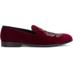 Chaussures de créateur Dolce & Gabbana Dolce rouge bordeaux en velours en cuir à bouts ronds Pointure 41 pour homme 