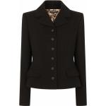 Blazers de créateur Dolce & Gabbana Dolce noirs à effet léopard en velours à manches longues Taille 3 XL pour femme 