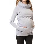 Pyjamas de grossesse gris à manches longues Taille L look fashion pour femme 