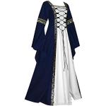 Robes de bal longues à fleurs Taille XL plus size look médiéval pour femme 