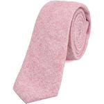 Cravates de mariage DonDon rose pastel en coton Tailles uniques look fashion pour homme en promo 