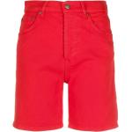 Shorts taille haute Dondup rouges en coton mélangé classiques pour femme en promo 