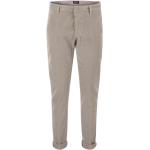 Pantalons chino Dondup gris à rayures en velours stretch 