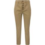 Pantalons taille haute Dondup beiges en lyocell éco-responsable 