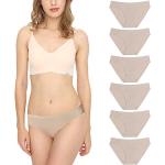 Shorties invisibles beiges nude en polyamide en lot de 6 Taille XXL look fashion pour femme en promo 