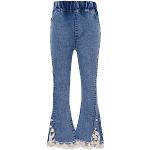 Jeans bleus en dentelle à perles look fashion pour fille de la boutique en ligne Amazon.fr 