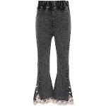 Jeans gris foncé en dentelle à perles look fashion pour fille de la boutique en ligne Amazon.fr 