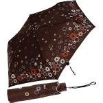 Parapluies pliants marron chocolat en polyester look fashion 