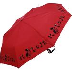 Parapluies pliants Doppler rouges en polyester à motif chats look fashion pour femme 