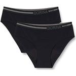 Culottes Dorina noires lavable en machine en lot de 2 Taille XL look fashion pour femme en promo 