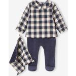 Pyjamas en velours Vertbaudet bleus à carreaux en velours Taille 2 ans pour garçon en promo de la boutique en ligne Vertbaudet.fr 