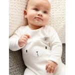 Pyjamas en velours Vertbaudet blancs en velours à motif ours Taille naissance pour bébé de la boutique en ligne Vertbaudet.fr 