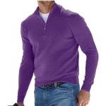 Pulls en laine violets à manches longues Taille XL look sportif pour femme en promo 