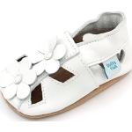 Chaussures Dotty fish blanches à fleurs en cuir en cuir Pointure 21 look fashion pour bébé 