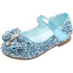 Chaussures casual de soirée saison été bleues à paillettes Pointure 22,5 look fashion pour fille 