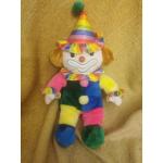Doudou Clown Peluche Tissus Multicolore Bout'chou Vintage