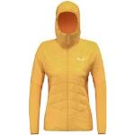 Doudounes fines Salewa Ortles jaunes en laine à capuche Taille S look sportif pour femme 