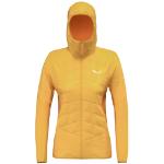 Doudounes fines Salewa Ortles jaunes en laine à capuche Taille L look sportif pour femme en promo 