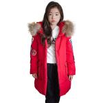 Doudounes longues rouges en coton look fashion pour fille de la boutique en ligne Rakuten.com 