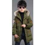Doudounes longues vertes en coton look fashion pour garçon de la boutique en ligne Rakuten.com 