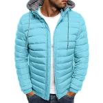 Vestes de ski d'automne bleu ciel imperméables coupe-vents à capuche sans manches Taille XXL look fashion pour homme 