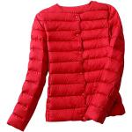 Parkas en duvet rouges à motif canards imperméables coupe-vents à capuche Taille XXL plus size look fashion pour femme 