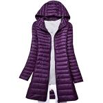 Doudounes longues violettes à motif canards Taille 3 XL look fashion pour femme 
