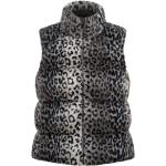 Doudounes Poivre Blanc beiges à effet léopard en fausse fourrure en fourrure à col montant Taille XS look fashion pour femme 