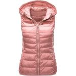 Vestes de ski roses en cuir synthétique imperméables coupe-vents à capuche sans manches Taille L look Kawaii pour femme 