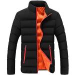 Vestes de ski orange imperméables col montant à manches longues à col montant Taille 4 XL plus size look fashion pour femme 