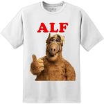 T-shirts humour multicolores en polycoton Alf Taille S classiques pour homme 