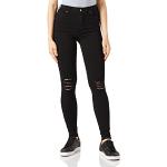 Dr. Denim Lexy, Jean skinny Skinny Femme, Noir (Black Ripped Knees A03), L (Taille fabricant: L)