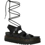 Sandales plates Dr. Martens noires en daim Pointure 40 look fashion pour femme 