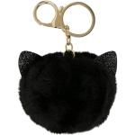 Porte-clés peluches noirs à motif chats look fashion 