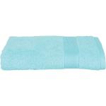 Serviettes de bain Paris Prix bleues en coton lavable en machine 70x130 en promo 