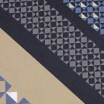 Draps plats Linnea Design gris acier à rayures en coton contemporains 